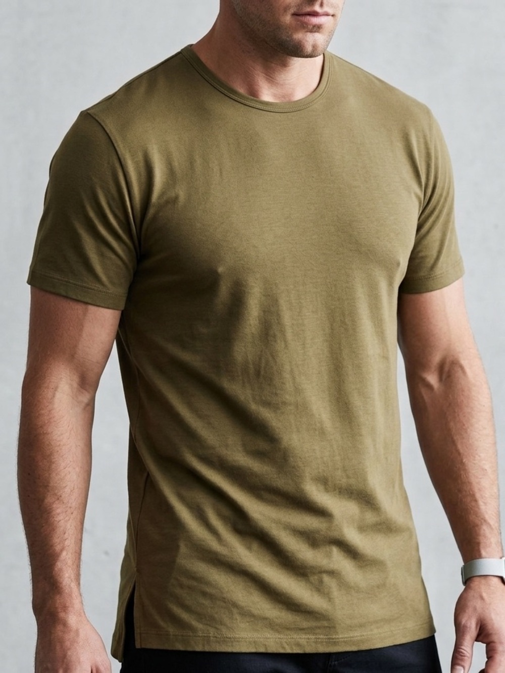 Cuts AO Split-Hem Tee | Green | Men’s L 👕